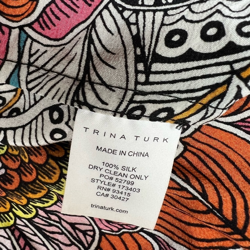 Trina Turk Silk Floral San Simeon kimono | M/L - Picture 4 of 8